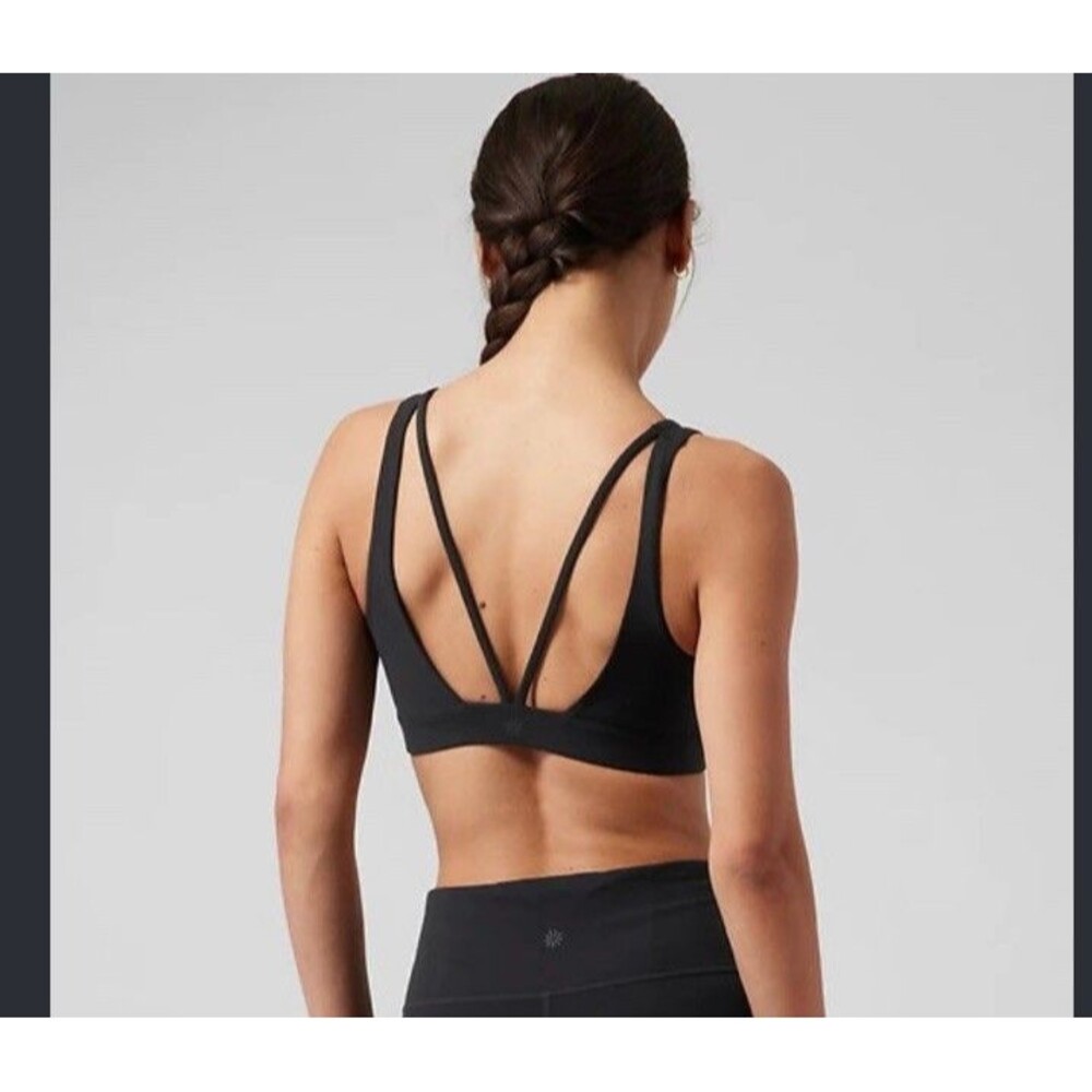 Athleta Exhale Black Sports Bra Size Small